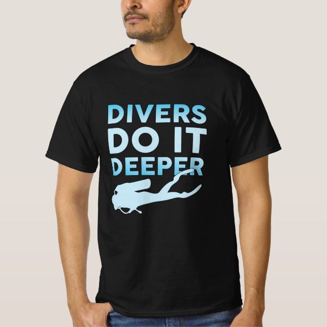 Camiseta Buceadores Lo Hacen Más Profundo Buceo Submarino M (Anverso)