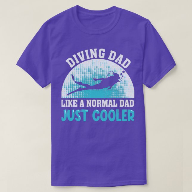 Camiseta Buceando a papá simplemente genial (Diseño del anverso)