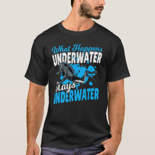 Camiseta Buceando Buceador Scuba Lo Que Sucede Bajo El Agua