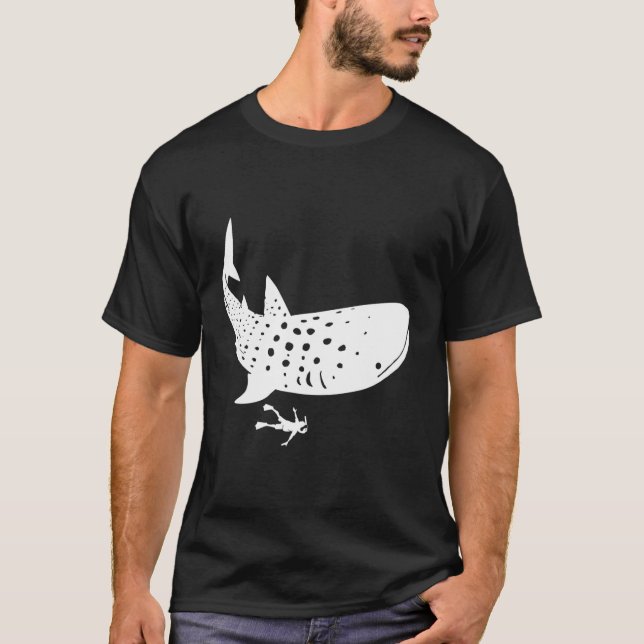 Camiseta Buceando con tiburones ballena tiburón ballena (Anverso)