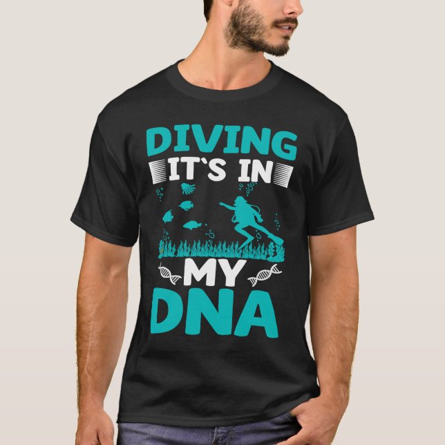 Camiseta Buceando en mi ADN Buceador (Anverso)