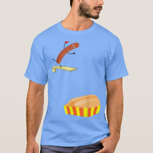 Camiseta Buceando Hot dog en Bun Funny Food Diver 