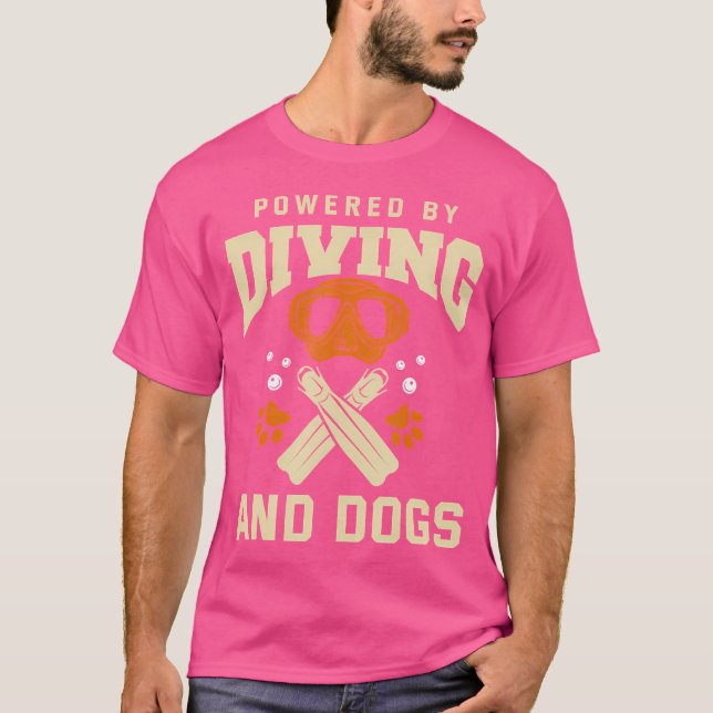 Camiseta Buceando Perro divertido amante de bucear Scuba Bu (Anverso)