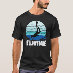 Camiseta Buceando Yellowstone Un Snorkel Subacuático O Scub