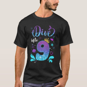 Camiseta Bucear en 9 decoraciones de cumpleaños Chica 9 cum