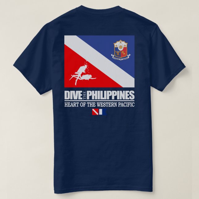 Camiseta Bucear en Filipinas (sq.) (Reverso del diseño)