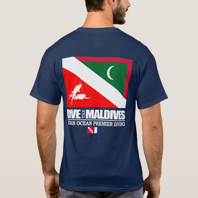 Camiseta Bucear en las Maldivas (plaza) (Reverso)