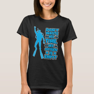 Camiseta Bucear hacia abajo El oxígeno del buceo está vacío