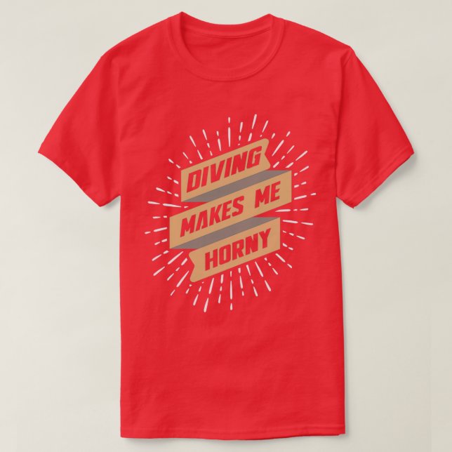 Camiseta Bucear me hace horroroso (Diseño del anverso)