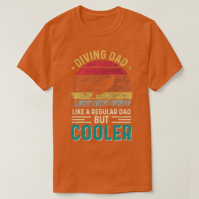 Camiseta Bucear Papá Como Un Padre Regular Pero Más Frío (Diseño del anverso)