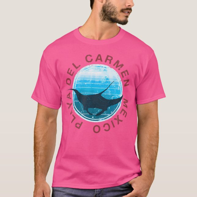 Camiseta Bucear Playa Del Carmen México Buceo Manta (Anverso)
