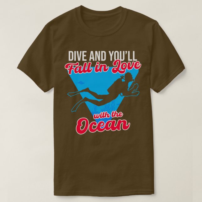 Camiseta Bucear Y Enamorarse Del Océano (Diseño del anverso)