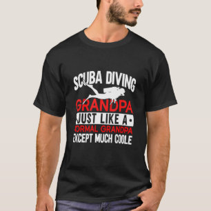 Camiseta Buceo Abuelo bajo el agua del océano Scuba Diver