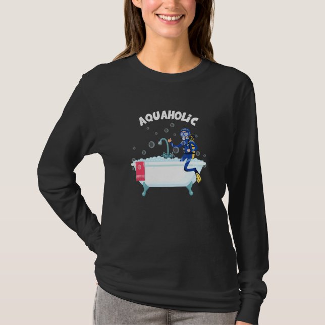 Camiseta Buceo Acuático Submarino Scuba Buceo Océano Submar (Anverso)