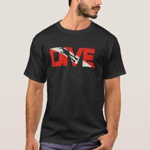 Camiseta Buceo bajo el agua vintage buzo acuático nadando