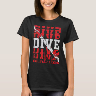 Camiseta Buceo Bandera de Buzo Abajo Buzo de Buceo Buceo