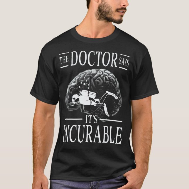 Camiseta Buceo Cerebro El Doctor Dice Que Es Incurable (Anverso)