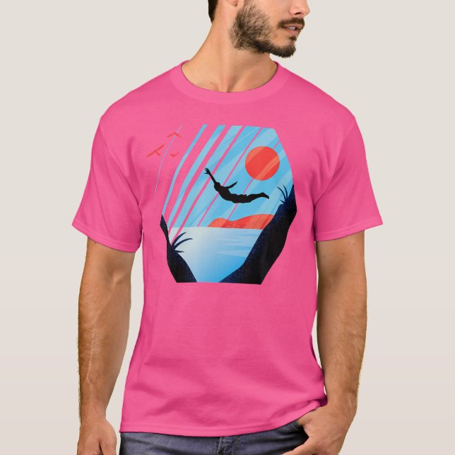 Camiseta Buceo con acantilado (Anverso)