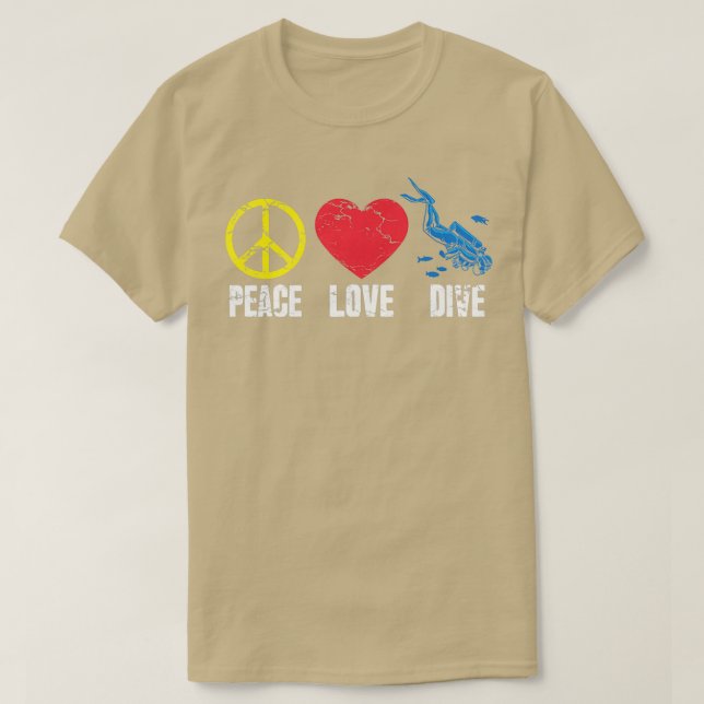 Camiseta Buceo con amor por la paz (Diseño del anverso)