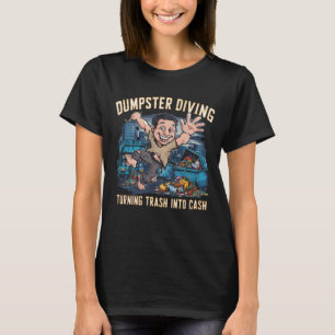 Camiseta Buceo con basura: un desplome cómico