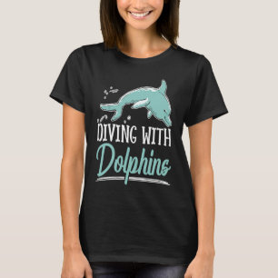 Camiseta Buceo con delfines en biología marina bajo el agua
