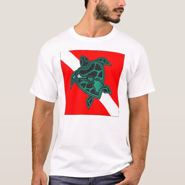 Camiseta Buceo con escafandra de Hawaii - tortuga de Hawaii (Anverso)