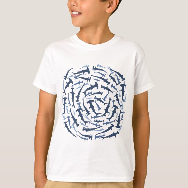 Camiseta buceo con escafandra del tiburón de hammerhead del (Anverso)
