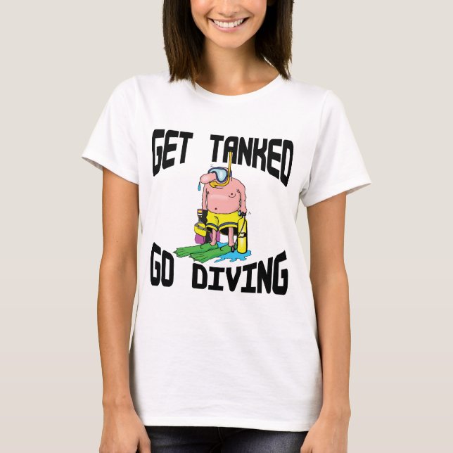 Camiseta Buceo con escafandra muy divertido (Anverso)