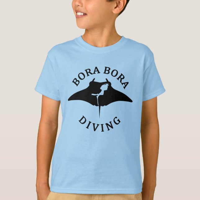 Camiseta Buceo Con Manta En Bora Bora (Anverso)