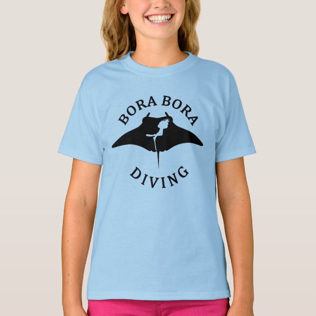 Camiseta Buceo Con Manta En Bora Bora (Anverso)