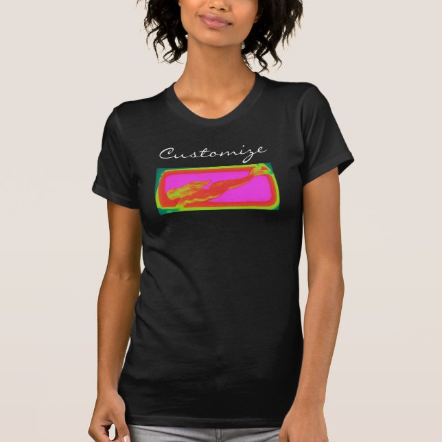 Camiseta buceo con sirena roja (Anverso)