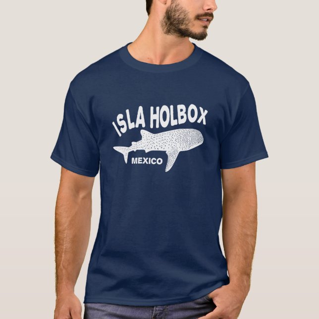 Camiseta Buceo con tiburones ballena Isla Holbox México (Anverso)