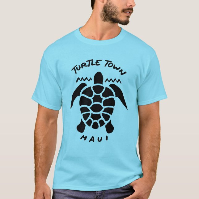 Camiseta Buceo con tortugas marinas en Scuba - Turtle Town  (Anverso)