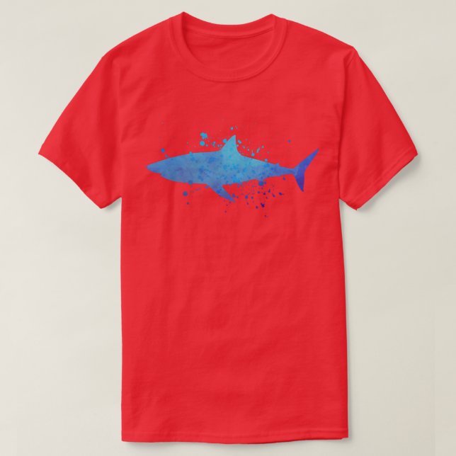 Camiseta Buceo con tubo de buceo retro del tiburón (Diseño del anverso)