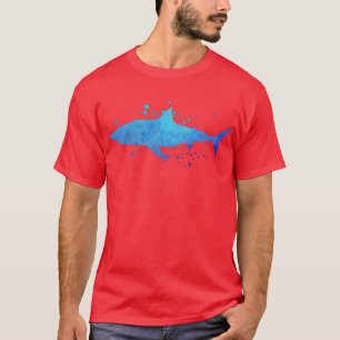 Camiseta Buceo con tubo de buceo retro del tiburón