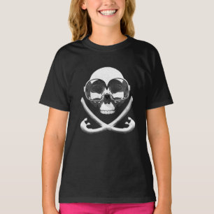 Camiseta Buceo con tubo y bandera de cráneo pirata de buceo