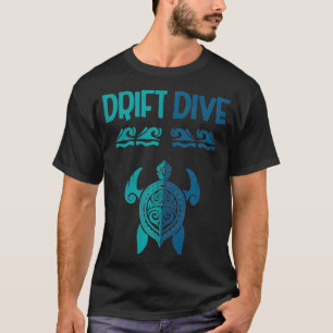 Camiseta Buceo de deriva Tortuga Polinesia Divertido Buceo
