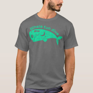 Camiseta Buceo de la diversión de la ballena No8