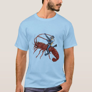 Camiseta Buceo de langosta espinal con buzo Scuba
