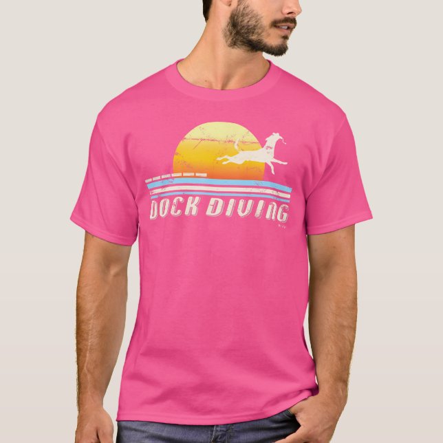 Camiseta Buceo de media luna saltando al perro buceando (Anverso)