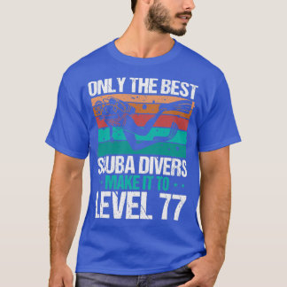 Camiseta Buceo de nivel 77 años Buceo de nivel 77