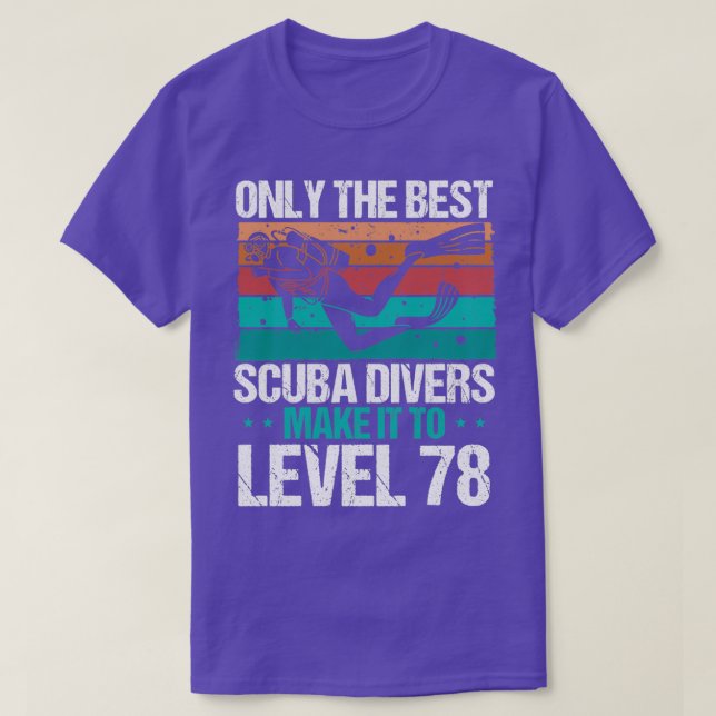 Camiseta Buceo de nivel 78 años Buceo de nivel 78 (Diseño del anverso)
