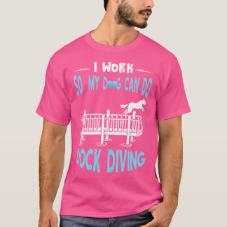 Camiseta Buceo De Pavo Trabajo Perro Dock Saltando Agua Can