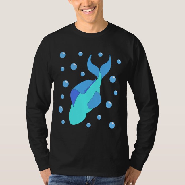 Camiseta Buceo de peces azules (Anverso)