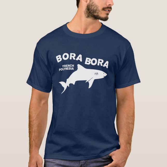Camiseta Buceo De Tiburón En Bora Bora (Anverso)