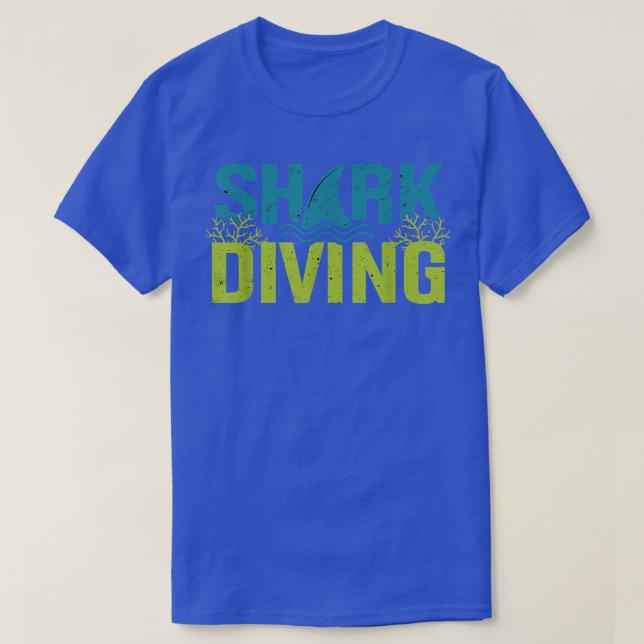 Camiseta Buceo de tiburones en el mar del océano Buceador d (Diseño del anverso)
