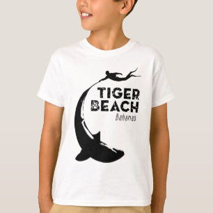 Camiseta Buceo de tiburones en la playa de Tiger