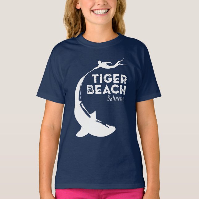 Camiseta Buceo de tiburones en la playa de Tiger (Anverso)