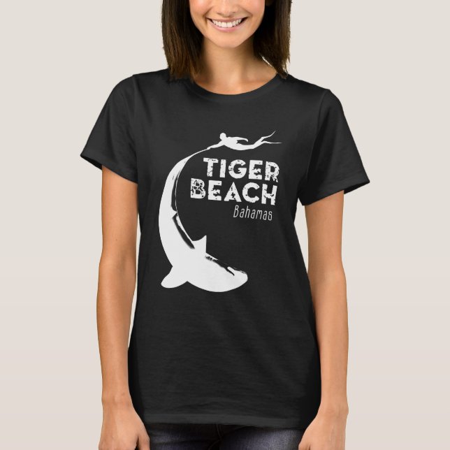 Camiseta Buceo de tiburones en la playa de Tiger (Anverso)