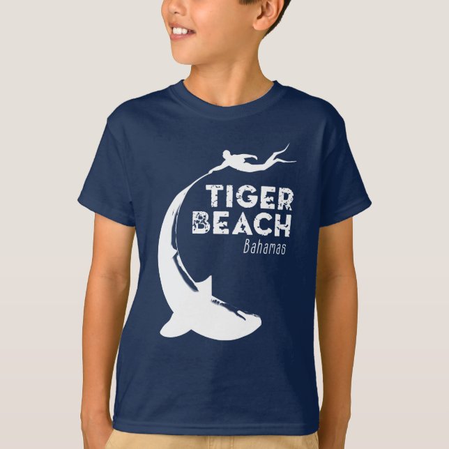 Camiseta Buceo de tiburones en la playa de Tiger (Anverso)